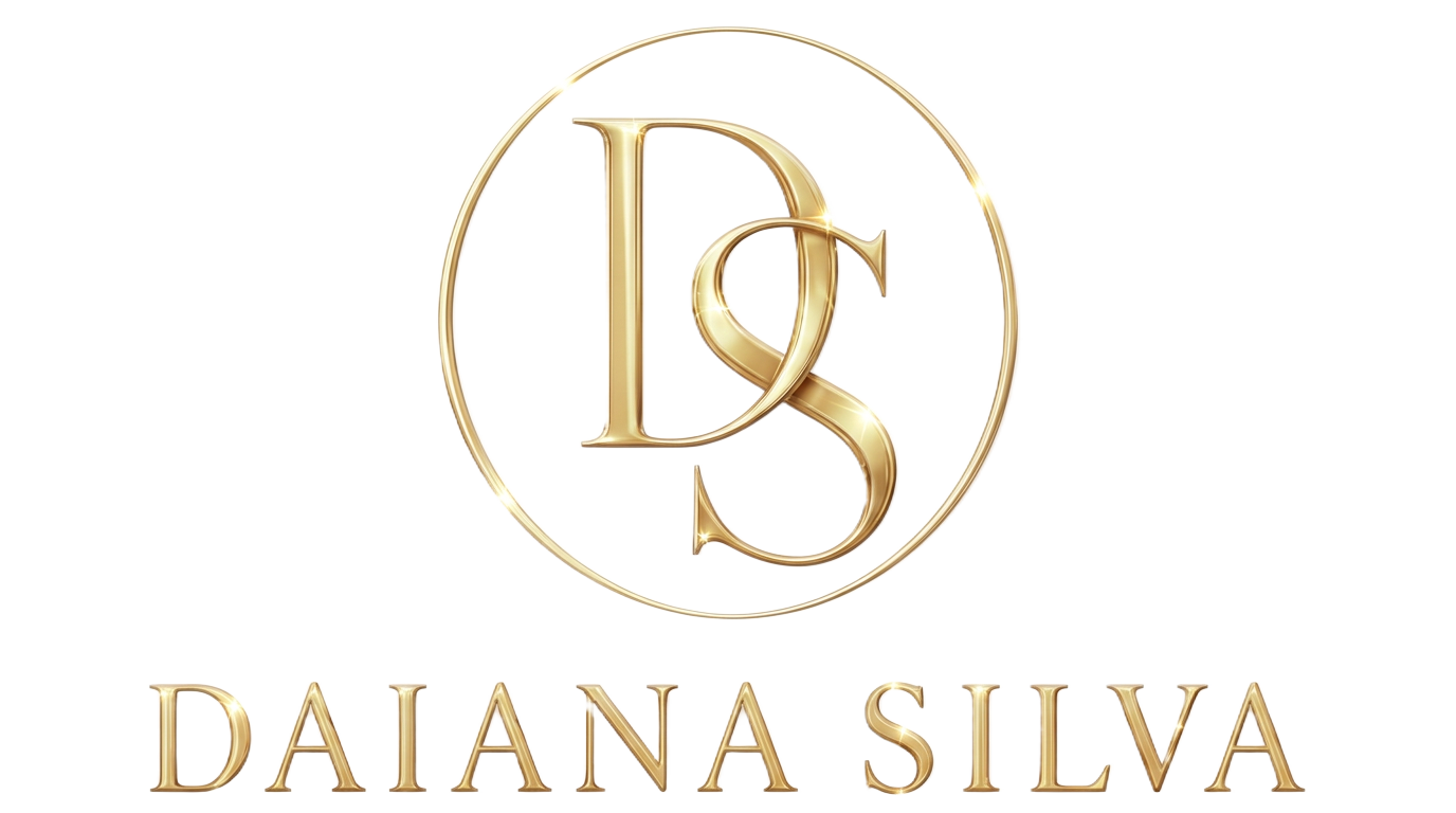 Logo oficial Daiana Silva com brilho dourado
